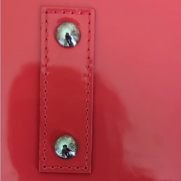 RARE! Louis Vuitton Alma BB  Vernis Poppy Rayures Pomme D'Amour EUC - Picture 4 of 15